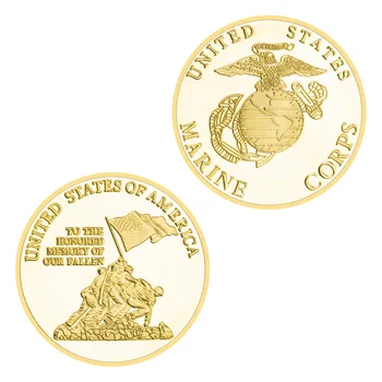 Statele unite ale americii Marine Corps Moneda de Aur Placat cu Suveniruri Monede Onorat Memoria celor Căzuți Monedă Comemorativă