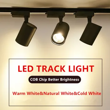220V LED Lumini la fața Locului 10W 20W 30W Pistă Led lumina Reflectoarelor COB Lumina Track pentru Camera de zi Bucatarie Magazin Mall Interioară la fața Locului Lumina Lămpilor