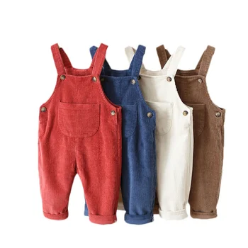 Lawadka 1-3T pantaloni de Catifea cord Nou-născut Salopeta Pentru Fete de Moda Noua de Primavara Toamna pentru Copii Pantaloni Pentru Baieti Solid Buzunar Salopete 2021