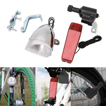 QILEJVS Motorizate Biciclete Biciclete de Frecare Dynamo Generator de Cap Coada de Lumină Cu Accesoriile nu este nevoie de Baterii