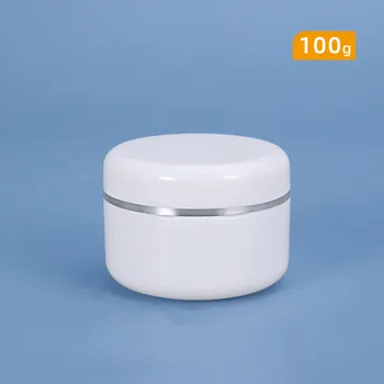 1buc 100g Gol de Călătorie Dimensiune Borcan de Plastic Cu Capac Alb Cosmetice Oală Crema de Fata Balsam de Buze Reîncărcabile Sticla Recipient