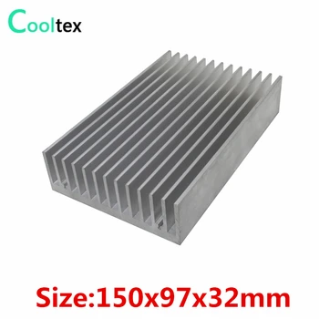 10buc/lot 150x97x32mm Aluminiu radiator radiator radiator cu cooler pentru cip LED-uri Electronice de răcire