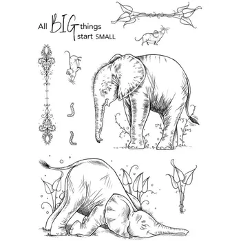 Puiul de Elefant Clar Timbre Șoareci, Viermi Sentimente Silicon Transparent de Timbru pentru DIY Scrapbooking Carduri de a Face Noi Sosirea 2022