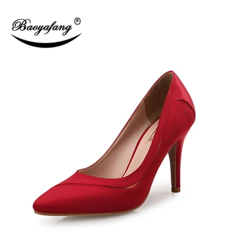 BaoYaFang New sosire Primăvară Doamnelor pantofi de Moda a subliniat deget de la picior toc Pompe de birou femei pantofi Bloc mare de pantofi de sex feminin