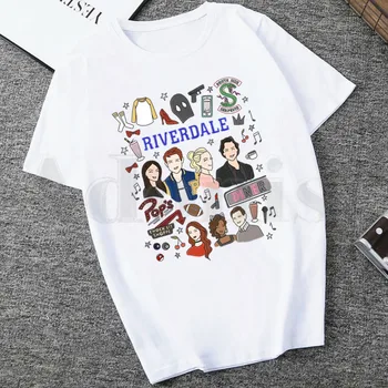 Riverdale Southside Șerpi Șarpe Nou Minunat de sex Feminin Topuri Tricou Tricou de Imprimare de Moda Desene animate O-gât Doamnelor Grafic T-Shirt