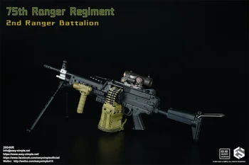 Ușor și Simplu ES 26046R 1/6 75 Ranger Regimentul al 2-lea Batalion de Război mitralieră Arma M249 Set Complet Material PVC Pentru Fani