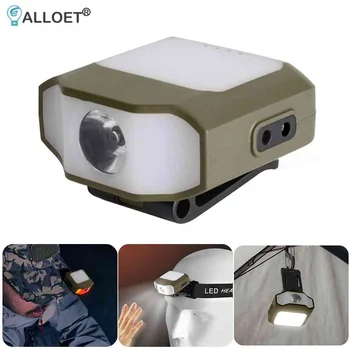 Rezistent la apa Senzor Clip Capac de Lumină 6 Moduri de COB LED de Pescuit Faruri de Tip C de Încărcare Camping Faruri Lampa 400lm pentru situații de Urgență