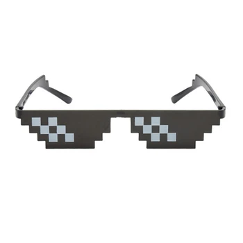 Noi Mozaic ochelari de Soare de sex Feminin de sex Masculin Truc Jucărie Thug Life Ochelari Face Cu Ea Ochelari Pixel Femeie bărbat Negru Mozaic Jucărie Amuzant