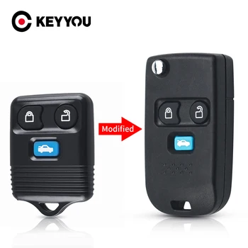 KEYYOU Modificat/Original 3 Butoane Telecomanda Telecomanda Cheie Auto Caz de Înlocuire Cheie Shell Pentru Ford Escape Transit MK6 Conecta 2000-2006