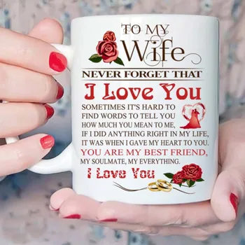 Dulce A Mea Sotie Te Iubesc Citat Cana de Cafea Ceasca de Ceai Elegant Cadou pentru Soția Romatic Soția Aniversare, Cadou de Ziua Îndrăgostiților