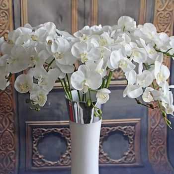 1 BUC Mătase Fluture Orhidee Artificiale Buchet de Flori Pentru Nunta Decor Acasă Atingere Reală Phalaenopsis Fals Flori de Bujor Trandafir