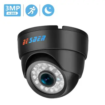 BESDER H. 265 3MP 2MP Camera IP Dome de Interior de Supraveghere Video, Camere CCTV Mișcare Detecta Înregistrare P2P ONVIF Camera Viziune de Noapte