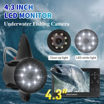 Erchang Pescuit Subacvatic Camera 1000TVL 4.3 Inch Pește Finder Monitor LCD 15M Cablu Fishfinder Pentru Gheata/Pescuit la Mare