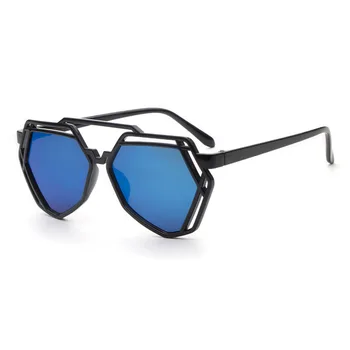Noua Modă Neregulate Poligon ochelari de Soare Personalizate Retro Mare Rama de Ochelari de vedere Film Color Ochelari de Soare UV400 Gafas De Sol