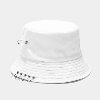 Vara Cinci-Pin Inel de Pălărie Găleată pentru Boy Fata de Hip-Hop Pescar Pac Femeile Plaja Palarie de Soare Om Bob Rap Palarie Adult Casual Pălărie