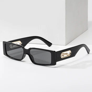 Brand de lux de Designer Pătrat Mic Cadru ochelari de Soare Femei Barbati Moda Vintage Travel Cap de Leopard Ochelari de Soare Pentru Femei UV400