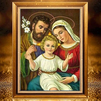 Noi DIY Diamant Pictura cruciulițe 5D Religioase Sfânta Familie a Imaginii Full Diamond Broderie Mozaic Isus Decor Acasă Cadou