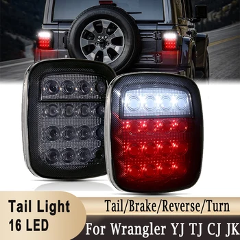 12V spate cu LED-uri de Lumină de Frână de Oprire de Conducere Reverse Lumina de Semnalizare Roșie Lumină Albă pentru Jeep Wrangler CJ TJ YJ JK Camion Trailer Van