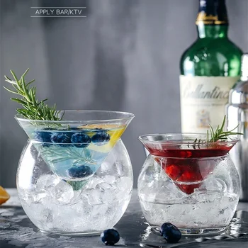 Distinctiv Mixologie Moleculara Rece Cocktail Cristal De Sticlă, Bar, Salon De Partid Martini Potabilă Con Sferic Paharul De Vin Set De Verre