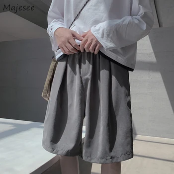 Barbati Casual pantaloni Scurți Solide în Vrac Plus Dimensiune 3XL Mare Elasticitate Costum de Plajă Elevii Streetwear Trendy de Agrement All-meci coreea