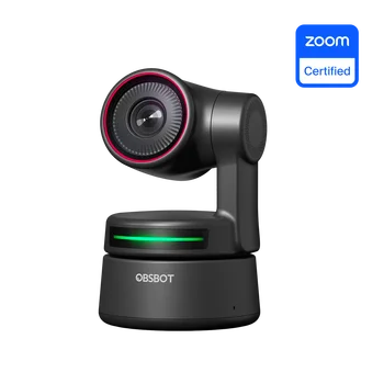 OBSBOT Mici PTZ 4K Webcam, AI-Powered Încadrare & Autofocus, 4K Webcam cu Dual Omni-Directional Microfoane