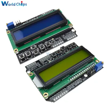 Tastatura LCD Shield LCD1602 LCD 1602 Modul de Afișare Pentru Arduino ATMEGA328 ATMEGA2560 raspberry pi albastru / Galben ecran diymore