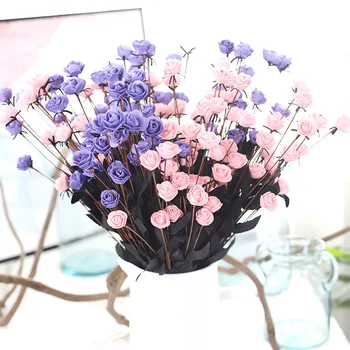 15 Capete de Trandafir Decorativ PEScrapbooking Mini au Crescut Artificial Buchet de Flori Pentru Nunta Ambarcațiunile de Decorare DIY Coroană de Flori