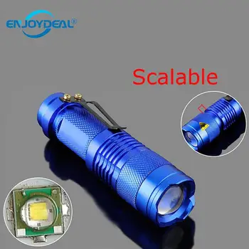 1 BUC Durabil Puternic cu led-uri Lanterna din Aliaj de Aluminiu Portabil Mini Q5 LED cu Zoom 2000 de Lumeni Zoom Lanterna Torch Lampă
