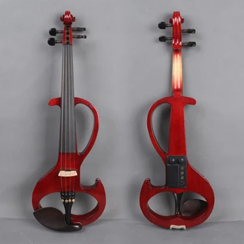 noi 4/4 Electric vioara silent minunate din lemn Masiv Sunet Puternic 1/8 jack #V6