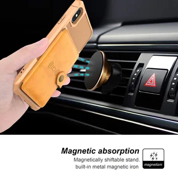 pentru iPhone 14 13 12 11 Pro XS Max Mini 8 7 Plus Cazul de Lux Retro Afaceri Magnetic Mașină de Buzunar Sac Cartelei din Piele Acoperi