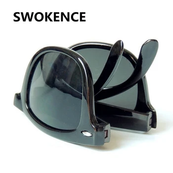 SWOKENCE Moda Pliere ochelari de Soare Femei Bărbați Pliabil Portabil Ochelari de Soare Nit Cadru Pliat UV400 Optice Ochelari SA14