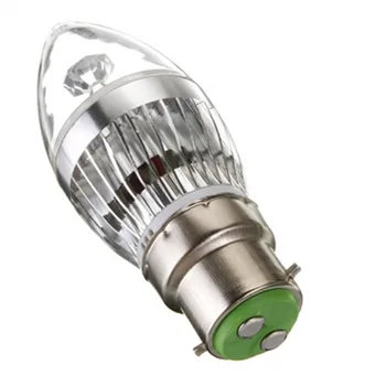 B22 9W/12W/15W Estompat LED Candle lamp AC85-265V Argint/Aur reflector led 3000K/4000K/6000K Bec LED Lampa cu lumina de Cristal