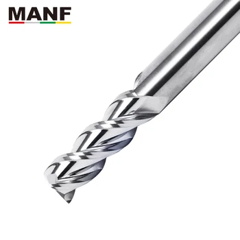 MANF 3 Flaut HRC55 5mm 6mm CNC Aluminiu&Metale neferoase Prelucrarea End Mill Greu Aliaj de freze Router Biți Pentru Lemn