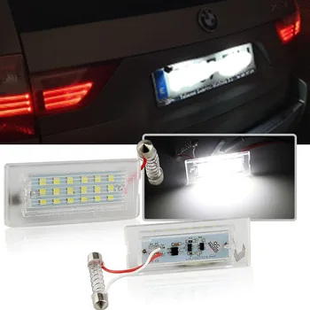 2 Buc LED-uri pentru iluminarea numărului de Înmatriculare Lampă pentru BMW X5 E53 99-06 X3 E83 03-10 DXY88 Număr lampă de 12V