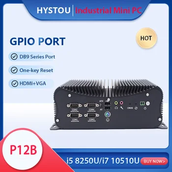 10 Gen Industriale Desktop PC Intel Core I5 10210U 8265U I7 10510U 8565U 8 DDR4 VGA HDMI GPIO 3Pin ATX LA WIFI Bluetooth