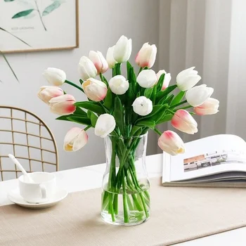 1 buc Flori Artificiale Tulip Fals Planta Buchet de Mireasa Acasă Decorare Camera de zi de Crăciun Deco Aranjament de Flori Accesorii