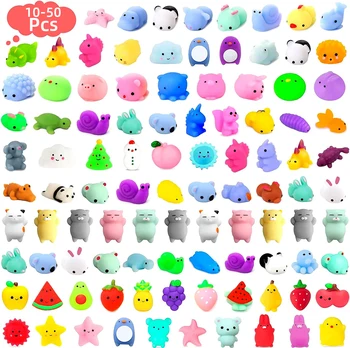 10-50 de Pc-uri Aleatoare Fragili Mochi Mini Squishy Kawaii Animale de Relief de Stres Jucării pentru Băieți și Fete Ziua de nastere Cadouri Model Diferit