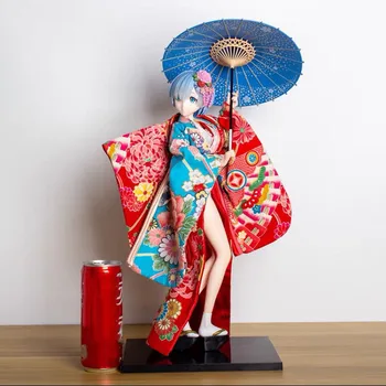 51cm Anime Re Zero Rem Figura Re Viața Într-O Lume Diferită De Zero Remu Kimono Pvc Acțiune Figurina Jucarie Model de Colecție Cadou
