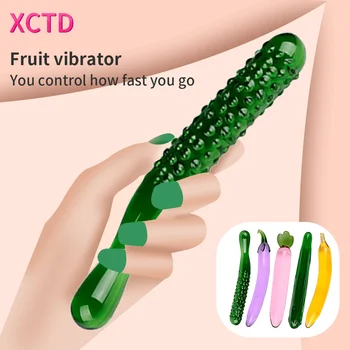 Vaginul Masaj Sticlă Realistic Dildo Vibrator Erotic Anal Plug Penis Artificial Penis G-Spot Stimulator Adulti Jucarii Sexuale pentru Femei