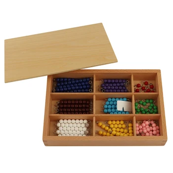 Verificator De Culoare Placa De Activități Montessori Material Jucarii Educative Cu Cutie Joc De Matematica Practică Număr Copii Din Lemn Jucărie Margele Lanț
