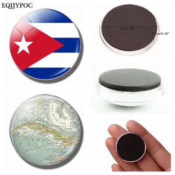 Republica Cuba Harta Magnet de Frigider Havana, Cuba, Pavilion Sticla cristal Magnetic Frigider Autocolant Titularul Decor Acasă suvenir