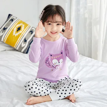 Copii Baieti Fox Seturi De Pijamale Copilul Pijamale Pentru Copii Haine De Crăciun Sleepwear Copil Din Bumbac Pijamas Fete Pentru Copii Homewear 4 6 8 9