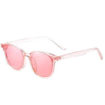 DOKLY Noua Moda Femei-Show-stil de ochelari de Soare Polarizat ochelari de Soare vintage Femei Roz Cadru Transparent Culori de lentile de Ochelari de Soare
