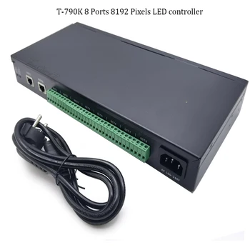 T-790K LED Pixel Controller PC Pe Linie de Pixeli Plin de Culoare Controler 8 Porturi 8192 Pixeli Pentru WS2811 WS2801 WS2812 SK6812 benzi cu LED-uri