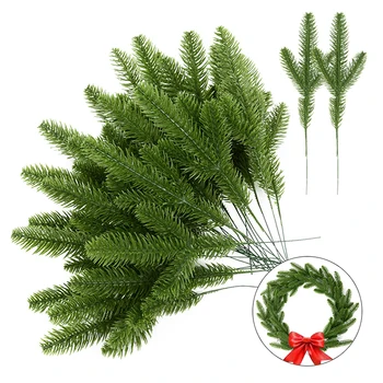 1Pack Crăciun Ace de Pin, Ramuri Fals Plantă de Ornament pentru Pomul de Craciun Decoratiuni pentru Casa DIY Cununa Cutie de Cadou de Nunta de Flori