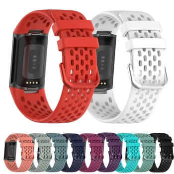 Fitness Silicon Înlocuire Trupa Ceas Pentru Fitbit Charge 5 Smartwatch Încheietura Curea Fitbit Charge5 Respirabil Mansete correa