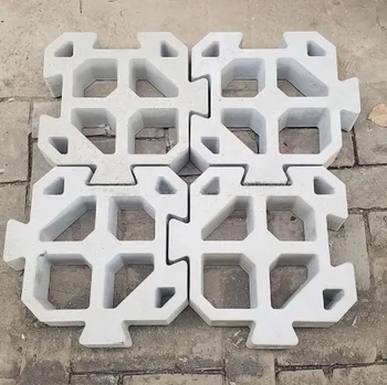 43x43x10cm Splicable Puzzle Caramida Ciment Mucegai Square Garden Calea beton Mucegai Sculptură Anti-Alunecare Beton Plastic, Matrite pentru Pavaje