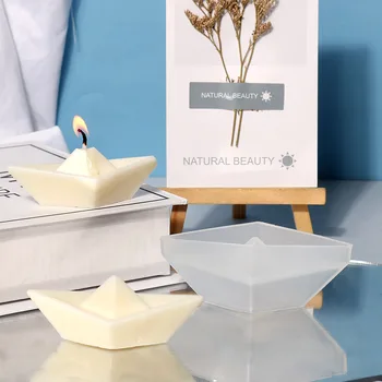 DIY Barcă de Hârtie de Silicon Lumânare Mucegai în Formă de Barcă Lumânare Mucegai Creative Lumanare Aromatherapy Gips Manual Lumânare Face Provizii