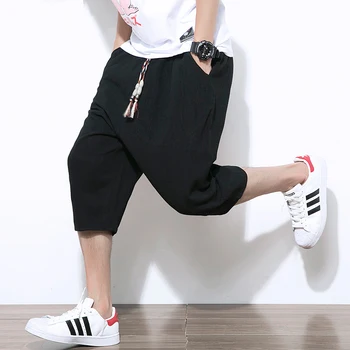 2022 Vara Barbati Vrac Pantaloni Harem coreea Style Solid de Moda Japoneză Bărbați Pantaloni Trunchiate Streetwear