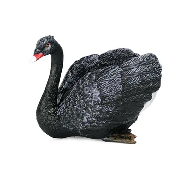 Black Swan Animal Figura Jucarii De Colectie Animal Sălbatic Figurine Copii Din Plastic De Ciment Jucarii